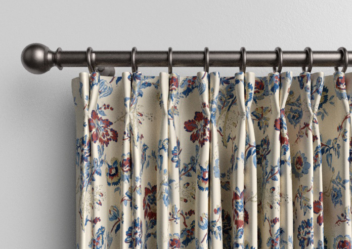 Land & Shore Orchard, Blue Red - Made to Measure Curtains - Image 10